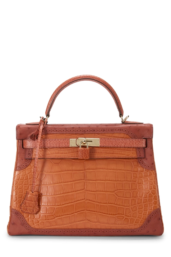 Sanguine Matte Alligator Grand Mariage Kelly Retourne 32, , large image number 0