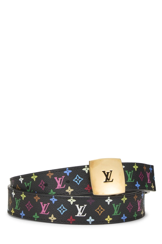Takashi Murakami X Louis Vuitton Black Monogram Multicolore Ceinture 90	, , large image number 0