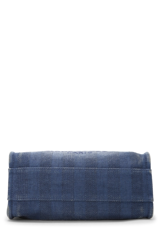 Navy Woven Raffia Deauville Tote Medium, , large image number 4