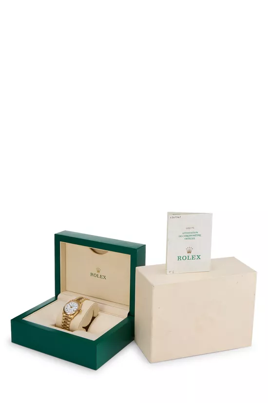 18K Gold Roman Numeral White Dial Datejust 68278 31mm, , large image number 1