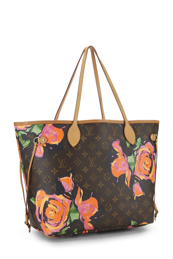 Stephen Sprouse x Louis Vuitton Monogram Canvas Roses Neverfull MM 