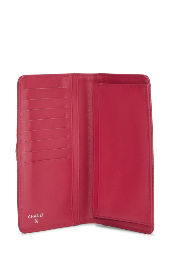 Red Quilted Caviar Boy Long Wallet, , large image number 3