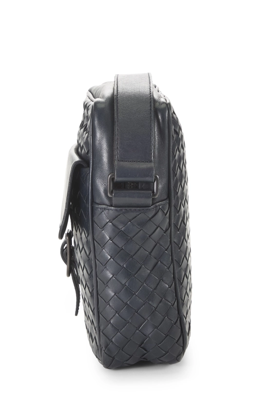 Black Intrecciato Leather Crossbody Small, , large image number 2
