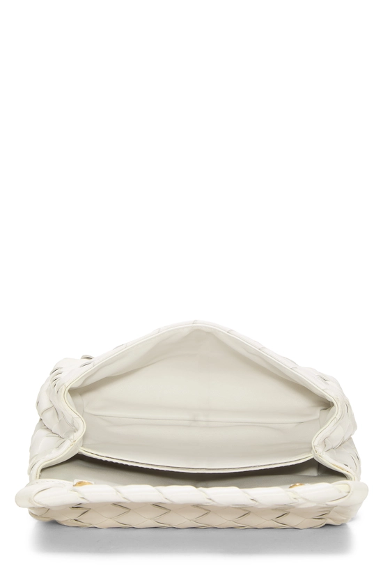 White Intrecciato Leather New Olympia Shoulder Bag Mini, , large image number 5