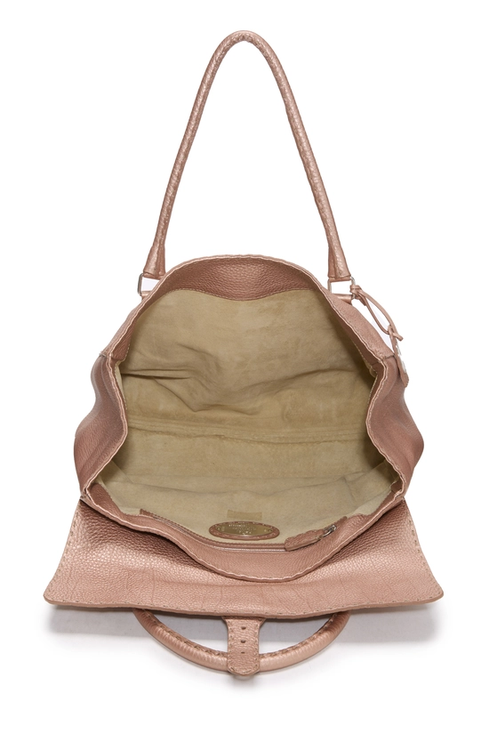 Pink Pebbled Leather Selleria Linda Bag, , large image number 5