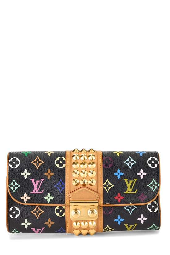 Takashi Murakami x Louis Vuitton Black Monogram Multicolore Courtney Pochette, , large image number 0