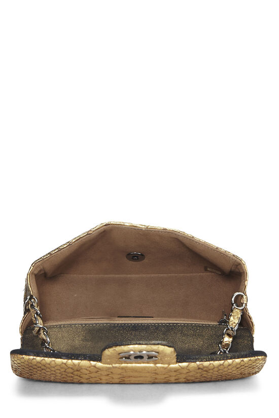 Gold Python Classic Rectangular Flap Bag Mini, , large image number 6