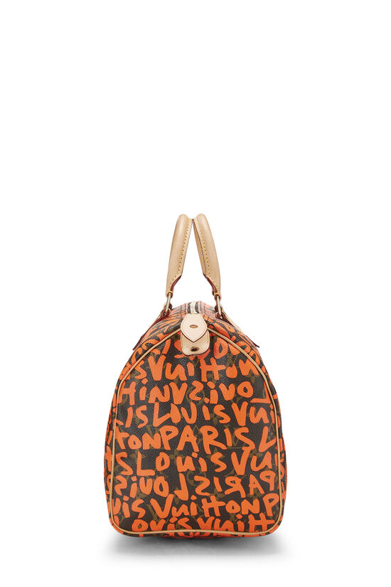 Louis Vuitton Limited Edition Orange Graffiti Stephen Sprouse Speedy 30 Bag  - Yoogi's Closet