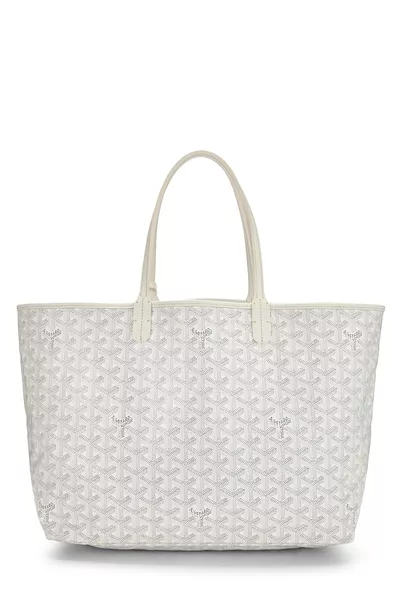White Goyardine Canvas Saint-Louis PM