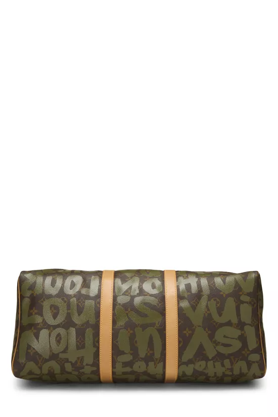 Stephen Sprouse x Louis Vuitton Green Monogram Graffiti Keepall 50, , large image number 4
