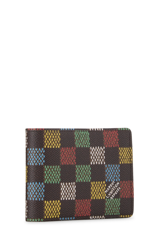 Multicolor Damier Ebene Slender Wallet, , large image number 1