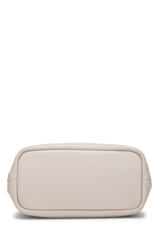 Pink Vitello Daino Perforated Logo Handbag, , large image number 4