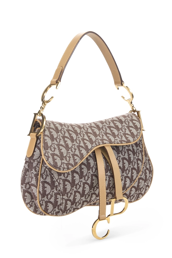 Brown Trotter Canvas Double Saddle Bag, , large image number 1