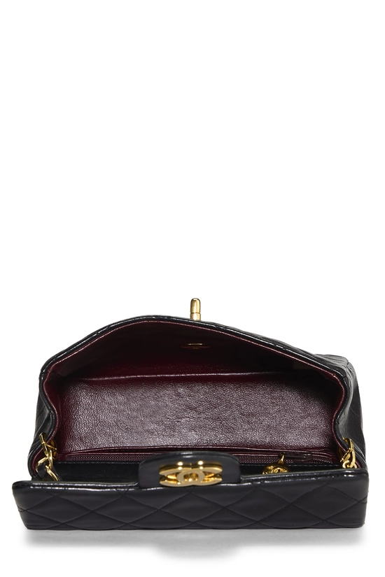 Black Quilted Lambskin Half Flap Mini, , large image number 5