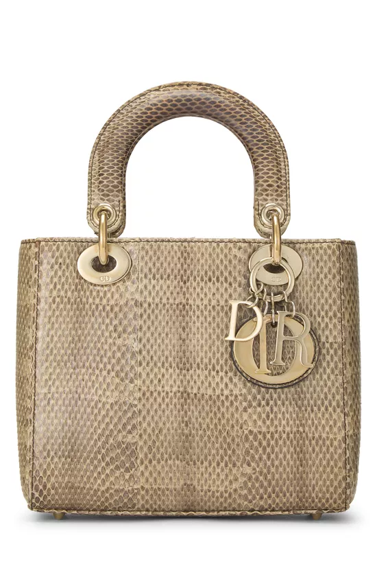 Brown Python Lady Dior Small, , large image number 0