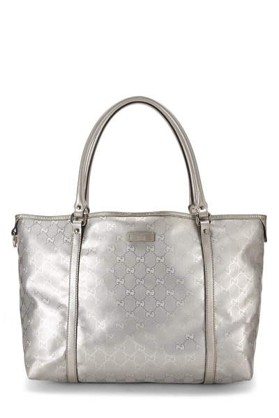 Gucci Silver GG Imprime Supreme Joy Tote Large