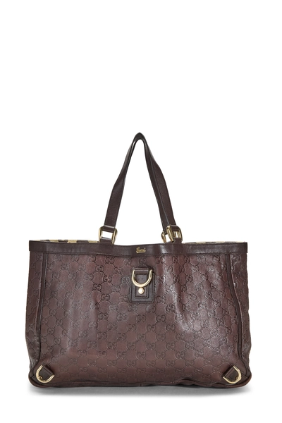Gucci Brown Guccissima D-Ring Abbey Tote