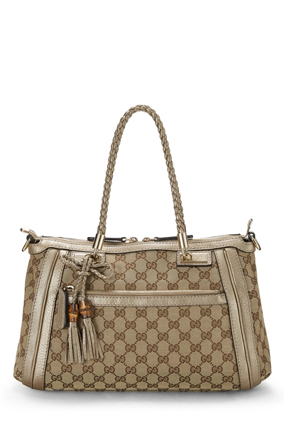 Gold Original GG Canvas Bella Zip Tote