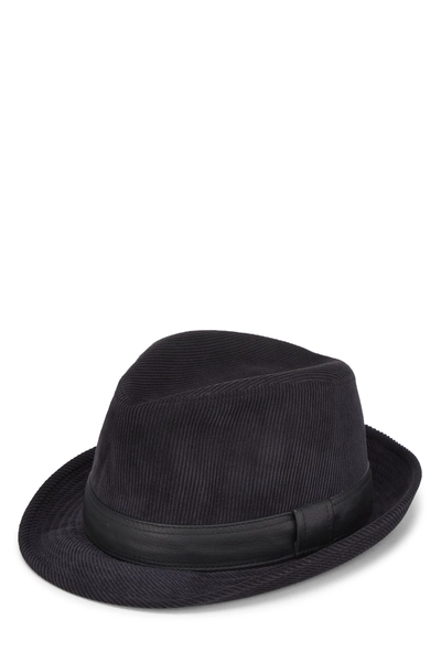 Black Corduroy Fedora, , large