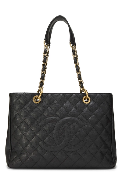 Chanel Black Quilted Caviar Grand Shopping Tote (GST)