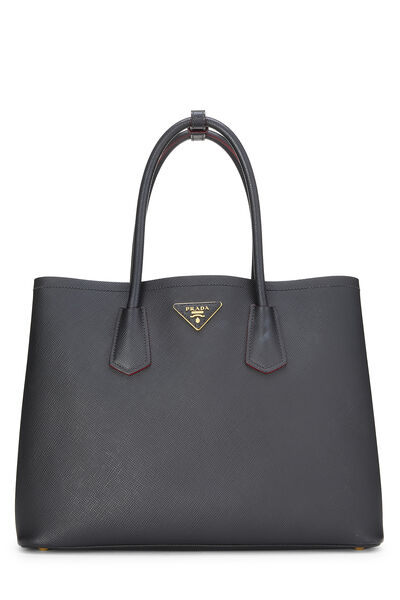 Black Saffiano Double Bag Medium