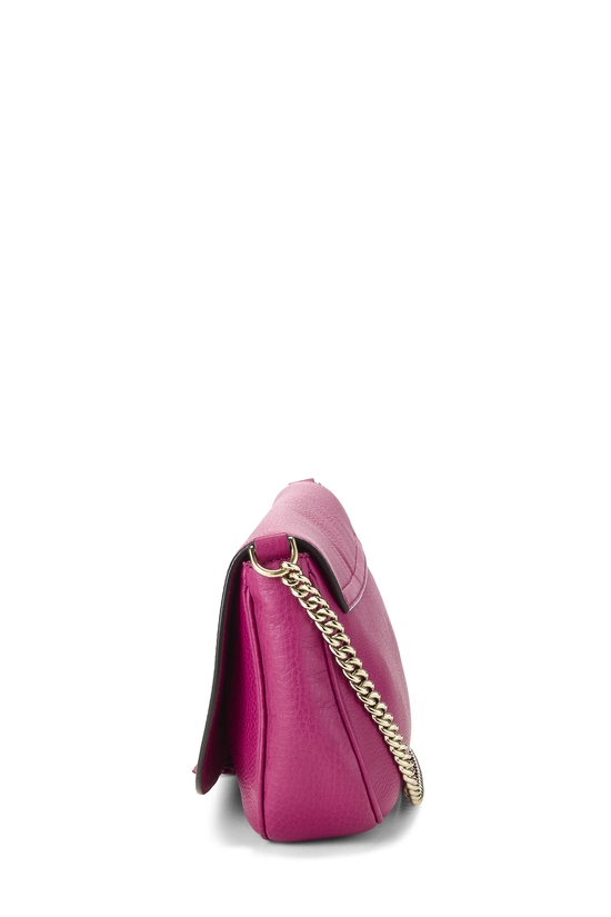 Pink Grained Leather Soho Flap Crossbody, , large image number 2