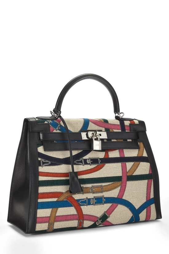 Black Toile De Campe Cavalcadour Kelly Sellier 32, , large image number 1