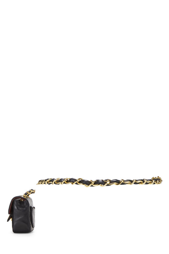 Chanel Black Quilted Lambskin Half Flap Micro Belt Bag Q6B0271IK8043
