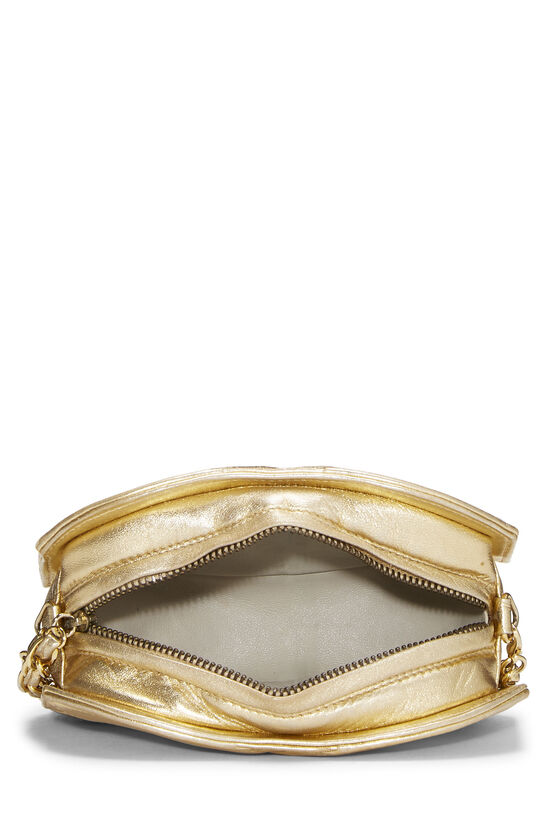Gold Lambskin CC Oval Bag Mini, , large image number 6