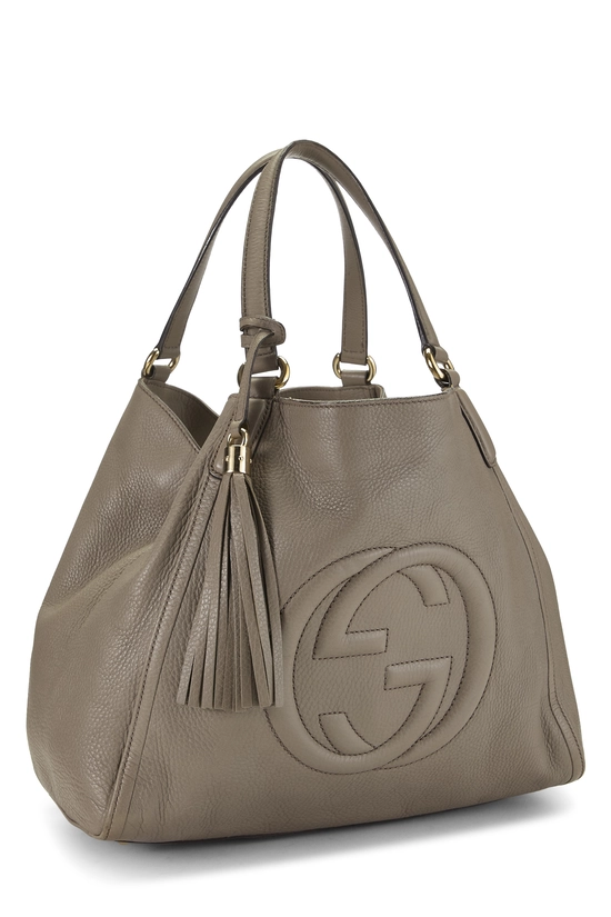 Grey Leather Soho Convertible Shoulder Bag, , large image number 1