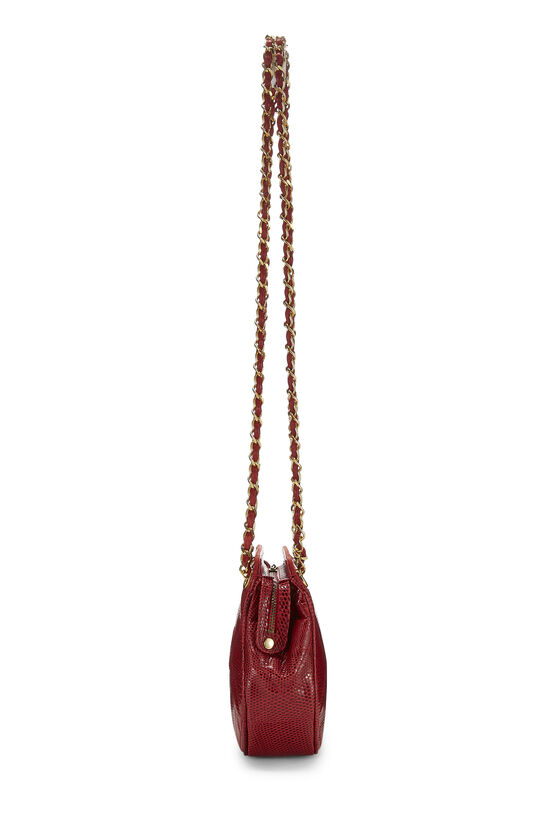 Red Lizard Diamond 'CC' Shoulder Bag, , large image number 2