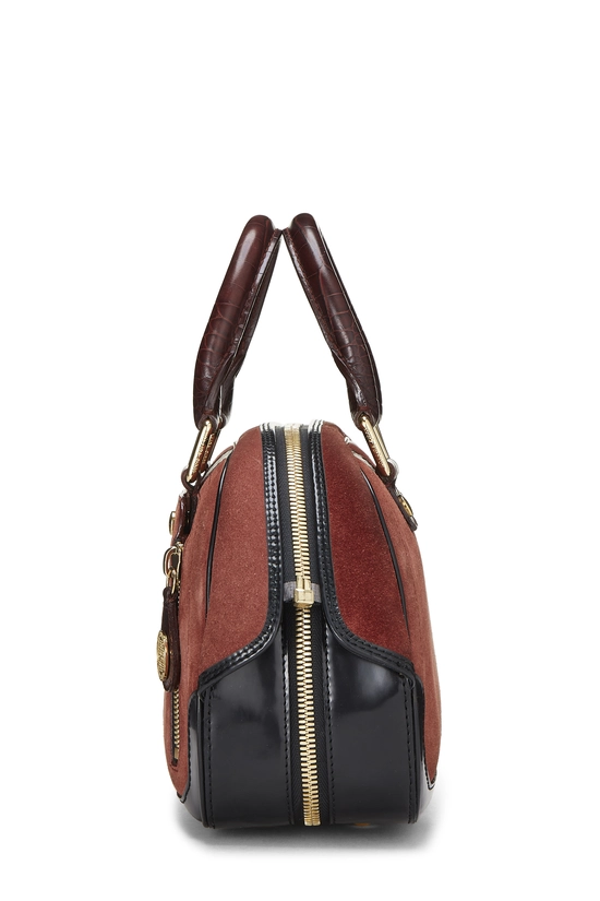 Burgundy Suede Stamp Bag PM, , large image number 2