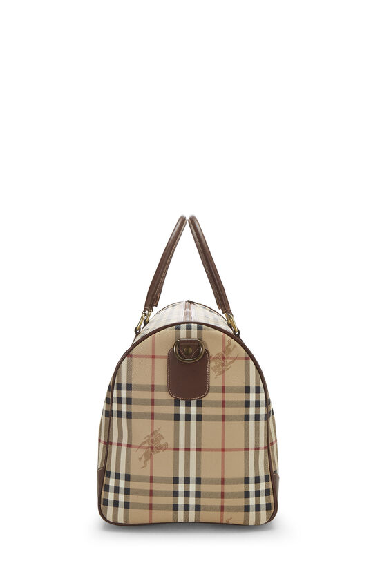 Brown Haymarket Check Coated Canvas  Duffle Bag, , large image number 2