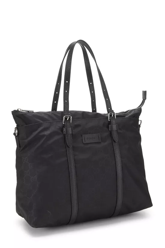 Black GG Nylon Tote, , large image number 1