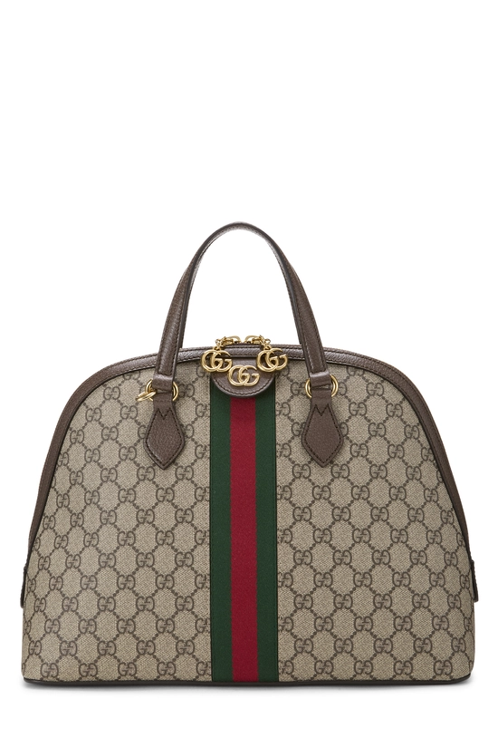 Brown GG Supreme Ophidia Dome Shoulder Bag Medium, , large image number 0