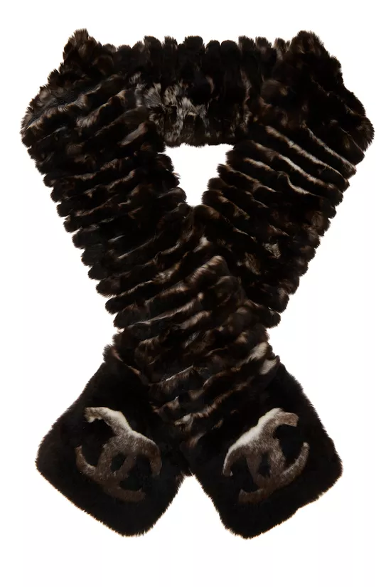 Brown Fur Muffler, , large image number 0