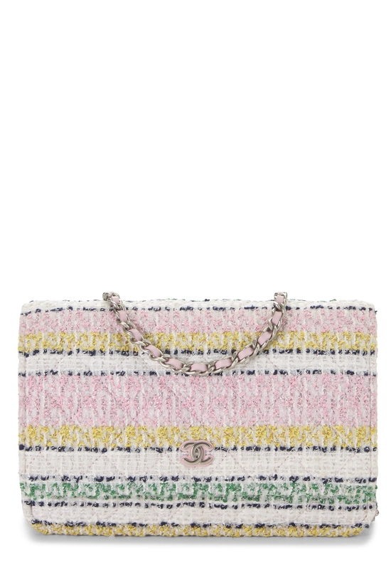 Multicolor Tweed Classic Quilted Wallet on Chain (WOC), , large image number 0