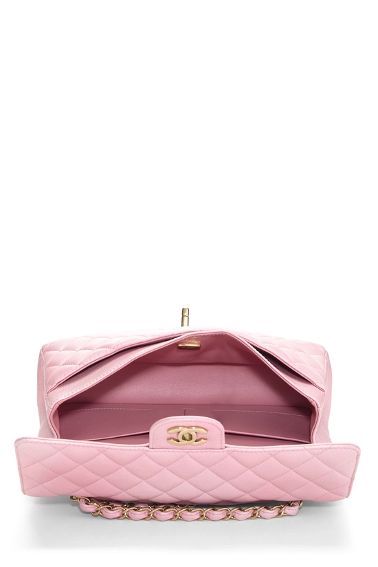 Metallic Pink Calfskin Classic Double Flap Medium, , large image number 5