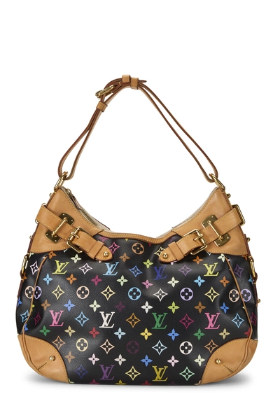 Louis Vuitton Takashi Murakami x Louis Vuitton Black Monogram Multicolore Greta Hobo