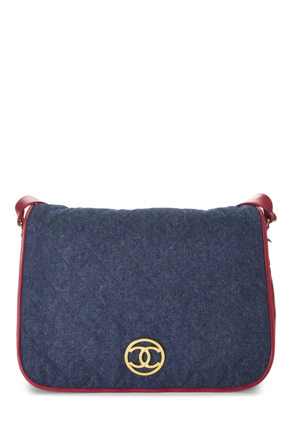 Chanel Blue 'CC' Denim Messenger