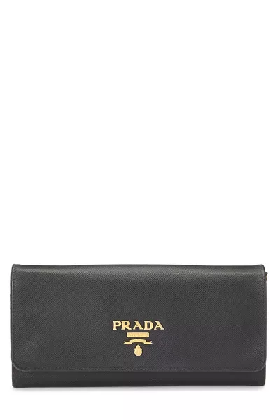Black Saffiano Leather Wallet On Chain (WOC)