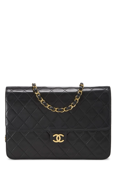 Chanel Black Quilted Lambskin Ex Flap Medium
