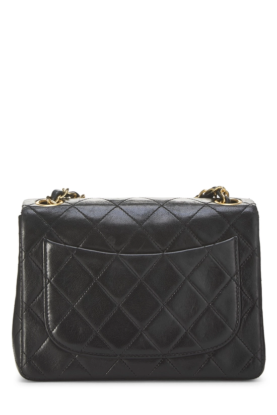 Black Quilted Lambskin Half Flap Mini, , large image number 3