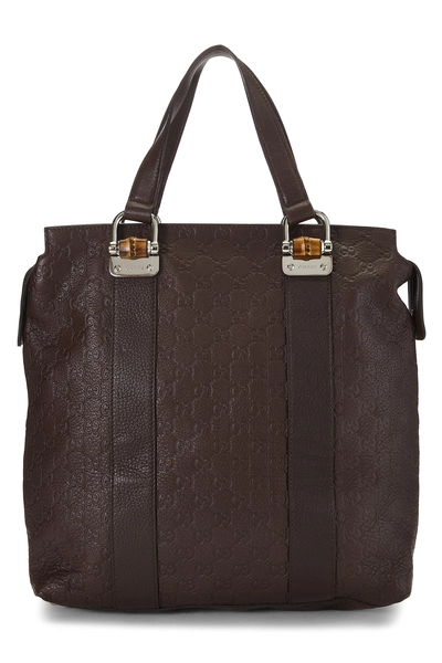 Gucci Brown Guccissima Bamboo Bar Tote — photo 1