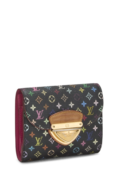Takashi Murakami X Louis Vuitton Black Monogram Multicolore Joey Wallet, , large