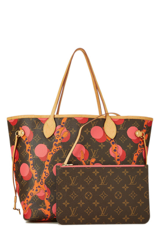 Pink Monogram Canvas Ramages Neverfull MM NM
