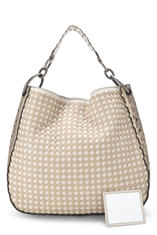 Multicolor Intrecciato Leather Loop Hobo Large, , large image number 3