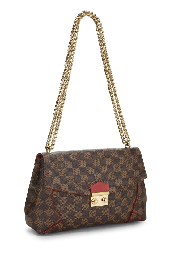 Red Damier Ebene Caissa Clutch on Chain, , large image number 1