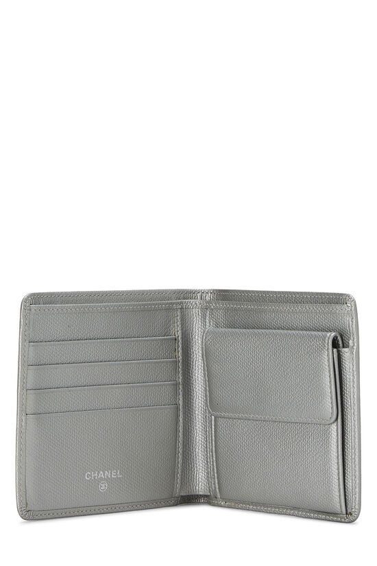 Silver Leather Compact Wallet, , large image number 3