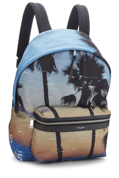 Blue Nylon City Sunset Backpack, , large